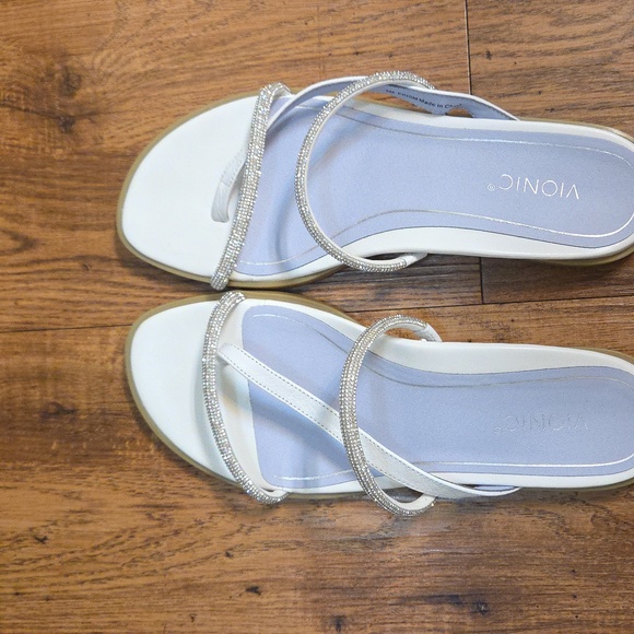 Vionic Women's Sandals with Silver and White Straps - Picture 2 of 2